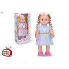 Eliška chodící panenka 41 cm modré šaty