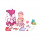 Miminko čůrající 30 cm s batohem a příslušenstvím