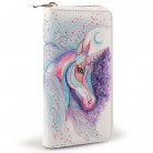 Dámská peněženka jednorožec bílo-tyrkysová