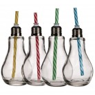 Sklenice s brčkem Žárovka 250ml