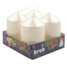 Adventní svíce válec krémová LAK 40x60mm 4 ks