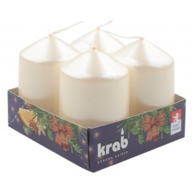 Adventní svíce válec krémová LAK 40x60mm 4 ks