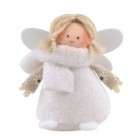 Anděl bílé šaty 9 cm