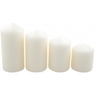 Adventní svíce krémová 50, 75, 90, 105x60mm 4ks