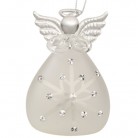 Anděl skleněný svítící LED 10 cm