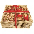 Slaměné ozdoby v košíku 24 ks