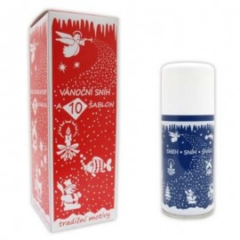 Sníh ve spreji 150ml+šablony 10ks