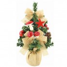 Stromek zdobený s přírodní jutovou mašlí 20 cm