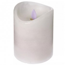 LED svíčka s časovačem 10x7,5 cm bílá