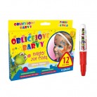 Barvy na obličej MFP červená