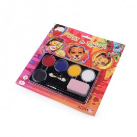 Barvy na obličej se štětečkama