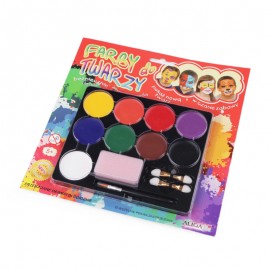 Barvy na obličej se štětečkama větší sada