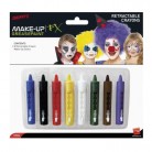 Zatahovací pastelky na obličej - 8 barev