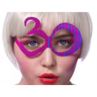 Narozeninové brýle "30" TMAVĚ RŮŽOVÉ