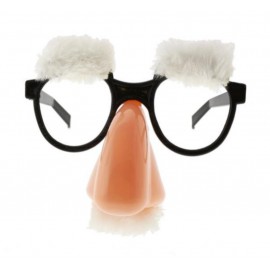 Brýle s nosem bílé