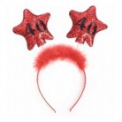 Party čelenka 40. narozeniny červená