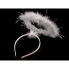 Karnevalová čelenka anděl bílá se stříbrným