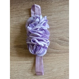 Čelenka pro miminka větší s květy fialová