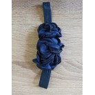 Čelenka pro miminka větší s květy tmavě modrá