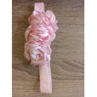 Čelenka pro miminka větší s květy růžová