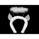 Karnevalová čelenka anděl se svatozáří a křidýlky