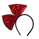 Čelenka s červenou mašlí a flitry