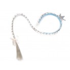 Karnevalová čelenka s copem a korunkou