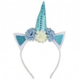 Čelenka jednorožec modrá