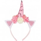 Čelenka jednorožec růžová