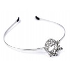 Kovová čelenka s korunkou do vlasů stříbrná