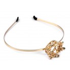 Kovová čelenka s korunkou do vlasů zlatá