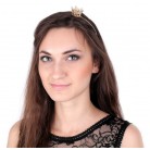 Kovová čelenka s korunkou do vlasů stříbrná
