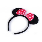 Karnevalová čelenka malinová velké puntíky Minie