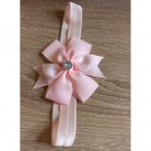 Čelenka pro miminka světle růžová