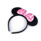 Karnevalová čelenka světle růžová velké puntíky Minie
