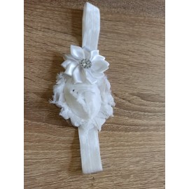 Čelenka pro miminka květy bílá