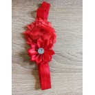 Čelenka pro miminka květy červená