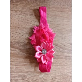 Čelenka pro miminka květy růžová