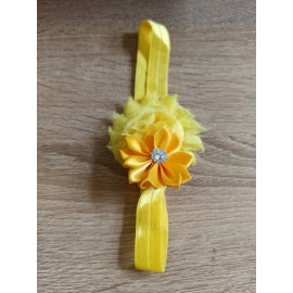 Čelenka pro miminka květy žlutá