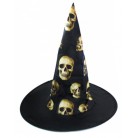 Klobouk čarodějnický s lebkami