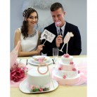 Dekorační klobouk / cylindr k dozdobení bílý