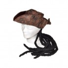 Klobouk pirátský s copánky