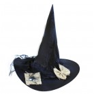Klobouk čarodějnický s pavoukem a mašlí pro dospělé