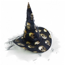 Klobouk čarodějnický s lebkami pro dospělé