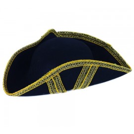 Pirátský klobouk se zlatým lemováním, dospělý