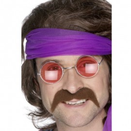 Knír 70. léta hnědý