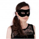 Karnevalová maska - škraboška semišová černá