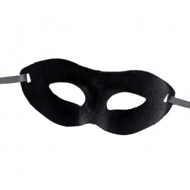 Karnevalová maska - škraboška semišová černá
