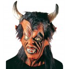 Maska čert č.7 s vlasy černočervený