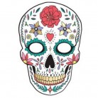 Papírová Lebka s ornamenty maska 